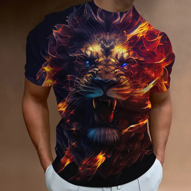 Beast Lion & Wolf 3D T Shirt