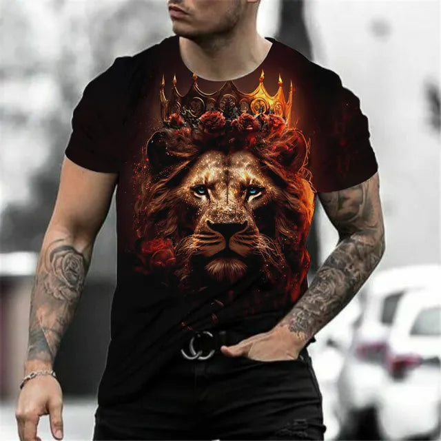 Beast Lion & Wolf 3D T Shirt