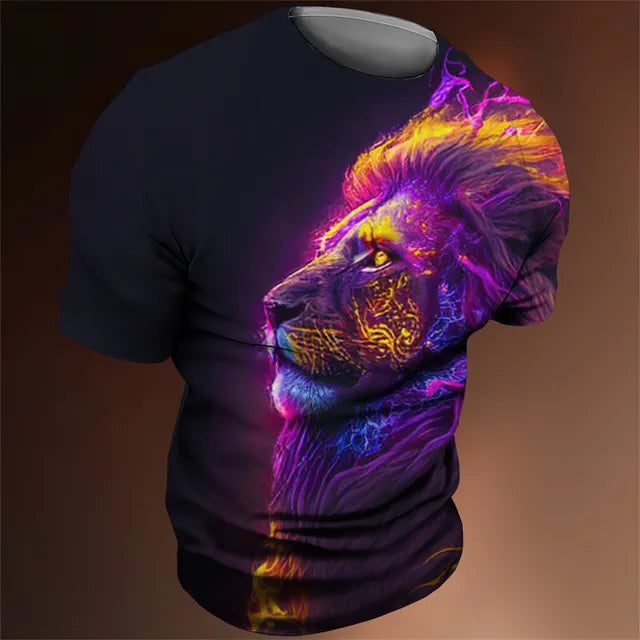 Beast Lion & Wolf 3D T Shirt