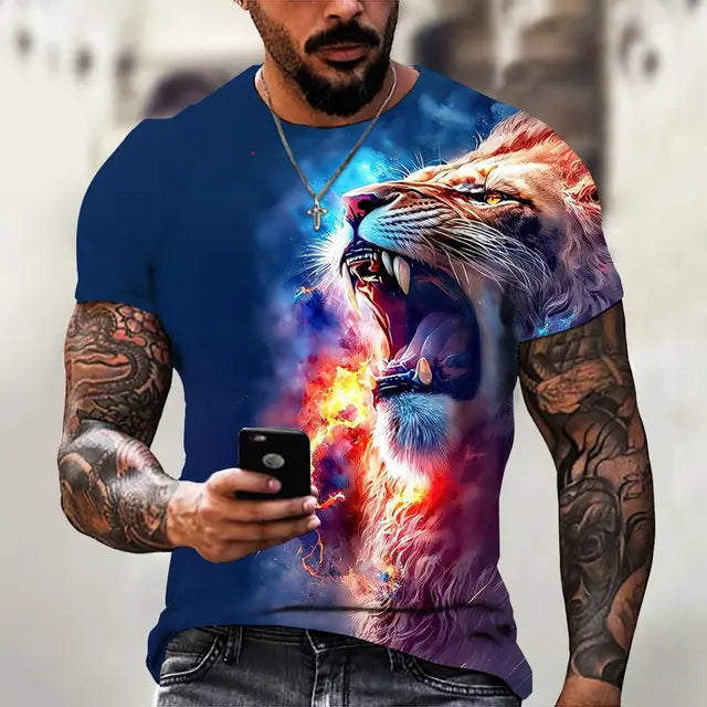 Beast Lion & Wolf 3D T Shirt