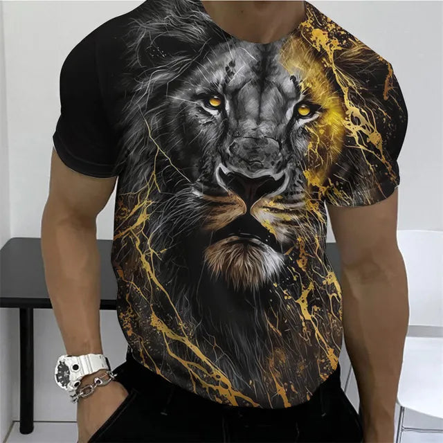 Beast Lion & Wolf 3D T Shirt