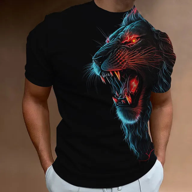 Beast Lion & Wolf 3D T Shirt