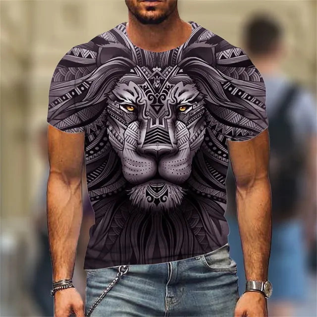 Beast Lion & Wolf 3D T Shirt