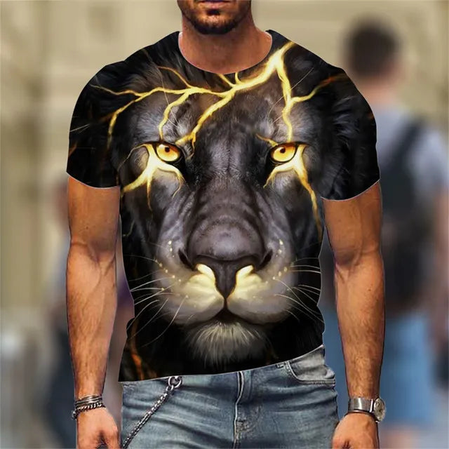 Beast Lion & Wolf 3D T Shirt