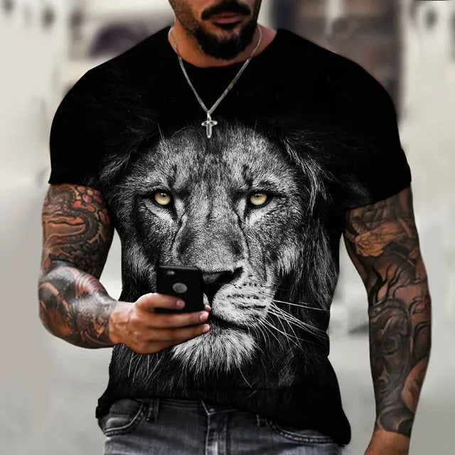 Beast Lion & Wolf 3D T Shirt